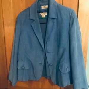 Dress barn woman blue blazer and top two piece set 14/16